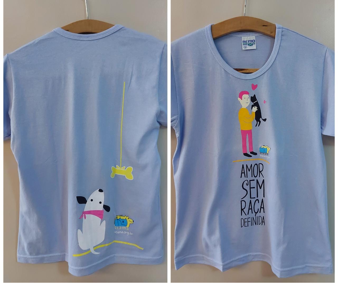 Camiseta Amor Sem Raça - Lilás Claro